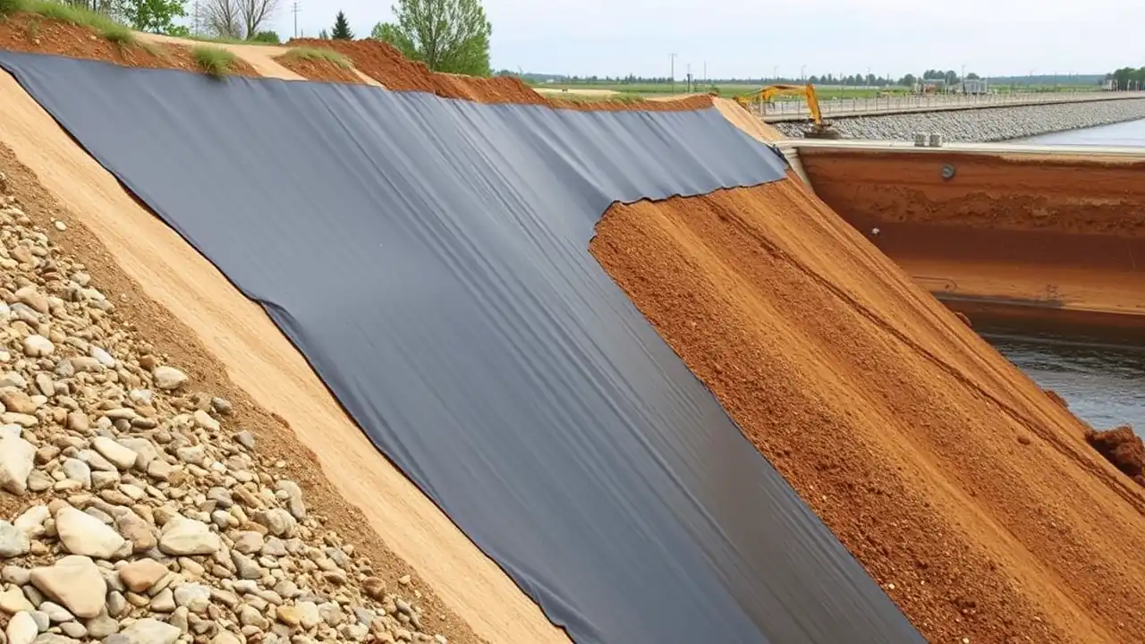 Aplikasi Geomembran untuk Penanggulangan Longsor dan Erosi
